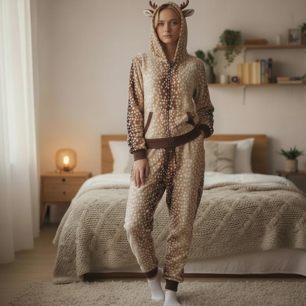 Topshop Reindeer Loungewear Holiday Set L - Picture 1 of 14